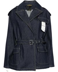 Lois - Flap-Pocket Belted Denim Jacket - Lyst