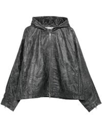 Cole Buxton - Hooded Leather Jacket - Lyst