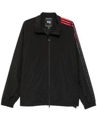 Y-3 - Stripe-Detail Zip-Up Sweatshirt - Lyst