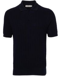 Canali - Patterned-Jacquard Cotton Polo Shirt - Lyst