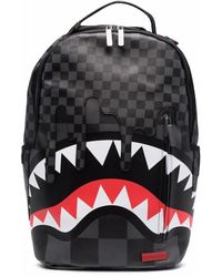 Sprayground Shark-teeth Print Backpack - Grey