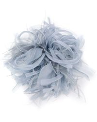 Max Mara Feather Embellished Hair Clip - Blue