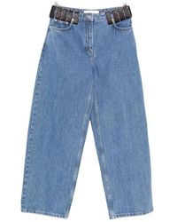 IRO - Archies Leather-Trim Jeans - Lyst