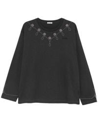 Bode - Stud-Embellished Long-Sleeve T-Shirt - Lyst