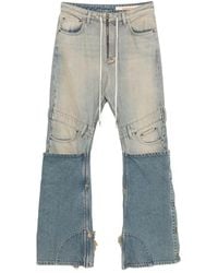 Secnd Slf - Patchwork-Panel Frayed Jeans - Lyst