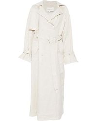 Viktoria Chan - Double-Breasted Belted Trench Coat - Lyst