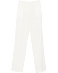 Elisabetta Franchi - Pressed-Crease Straight-Leg Trousers - Lyst