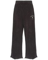 MM6 by Maison Margiela - Brushed Fleece Cotton Sweatpants - Lyst