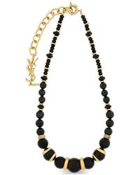 Saint Laurent - Loulou Beaded Necklace - Lyst
