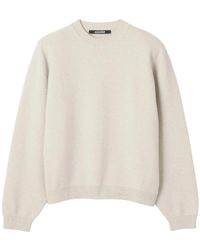 Jacquemus - Crew-Neck Ribbed-Trim Sweater - Lyst
