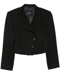 The Seafarer - Liv Double-Breasted Cropped Blazer - Lyst