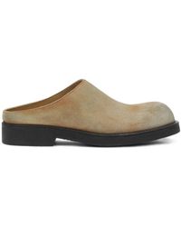 MM6 by Maison Margiela - Biker Washed Suede Mules - Lyst