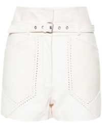 IRO - Necati Panelled Leather Shorts - Lyst