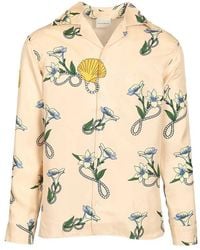 Drole de Monsieur - Floral Seashell Silk Shirt - Lyst