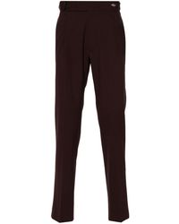Tagliatore - Pressed-Crease Button-Fastening Tapered Trousers - Lyst