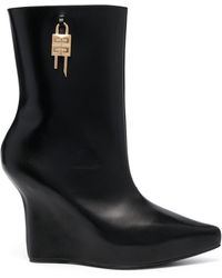 Givenchy - 4 Lock Leather Wedge Boots - Lyst