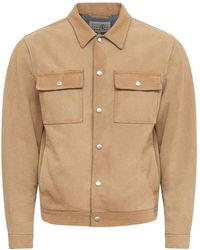 MM6 by Maison Margiela - Suede Effect Denim Jacket - Lyst