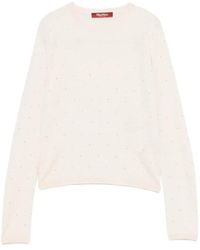Max Mara - Mstcelebre Crystal-Embellished Polka-Dot T-Shirt - Lyst