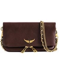 Zadig & Voltaire - Mini Rock Grained Leather Clutch Bag - Lyst