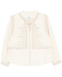 Ba&sh - Embroidered Long-Sleeve Blouse - Lyst