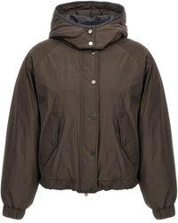 Brunello Cucinelli - Cropped Down Jacket - Lyst