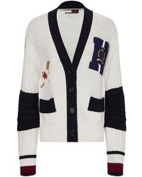 Tommy Hilfiger Lace-Contrast Waterfall Cardigan