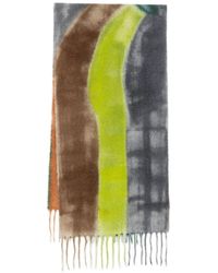 Altea - Abstract-Print Fringed Scarf - Lyst