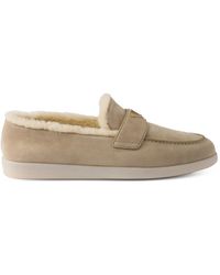 Prada - Neutrals Loafers - Lyst