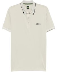 BOSS - Contrast-Logo Signature Polo Shirt - Lyst