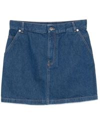 Maison Kitsuné - Regular-Fit Denim Mini Skirt - Lyst