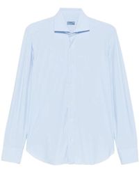 Barba Napoli - Spread-Collar Long-Sleeve Shirt - Lyst