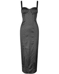ROTATE BIRGER CHRISTENSEN - Satin Midi Bustier Dress - Lyst