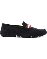 Bally - Stripe Detail Slip-On Shoes - Lyst