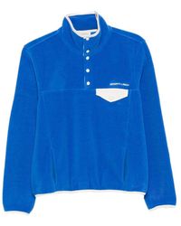 Sporty & Rich - Fleece-Texture Logo-Embroidered Sweatshirt - Lyst