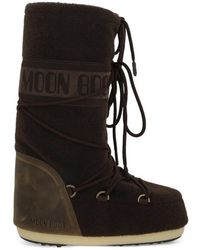 Moon Boot - Icon Nubuck Dark Felt Boots - Lyst