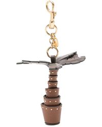 Anya Hindmarch - Palm Tree Stud-Embellished Keyring - Lyst