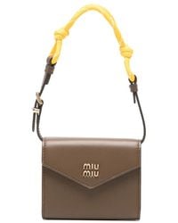 Miu Miu - Logo-Plaque Top-Handle Wallet - Lyst