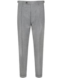Berwich - Button-Fastening Pleated Trousers - Lyst