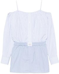 Alexander Wang - Striped Off-Shoulder Mini Dress - Lyst