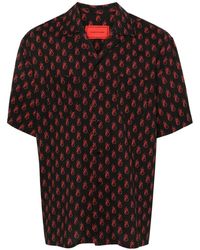 Vision Of Super - Flame-Print Bowling Shirt - Lyst