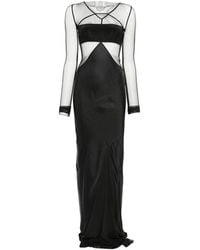 Rick Owens - Combo Long-Sleeve Maxi Dress - Lyst