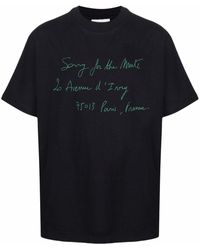 Song For The Mute Embroidered Slogan T-shirt - Black