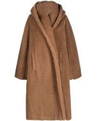 Max Mara - Apogeo Fleece Hooded Midi Coat - Lyst