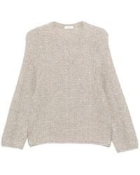Panicale - Sequin-Embellished Ribbed-Knit Sweater - Lyst