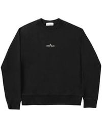 Stone Island - 6100039 Organic Cotton Fleece Sweatshirt - Lyst