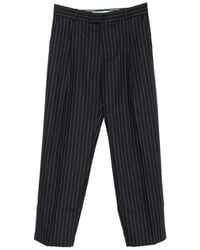 Drole de Monsieur - Pinstripe-Pattern Pleated Trousers - Lyst