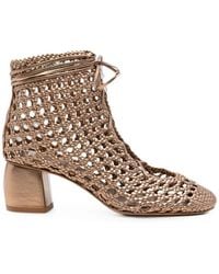 forte_forte - Woven Lace-Up Ankle Boots - Lyst