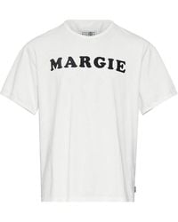 MM6 by Maison Margiela - Graphic-Print Cotton T-Shirt - Lyst