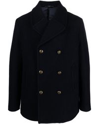 Circolo 1901 - Notched-Lapels Virgin Wool Double-Breasted Coat - Lyst
