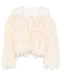 Elisabetta Franchi - Jacket With Tulle Yoke - Lyst
